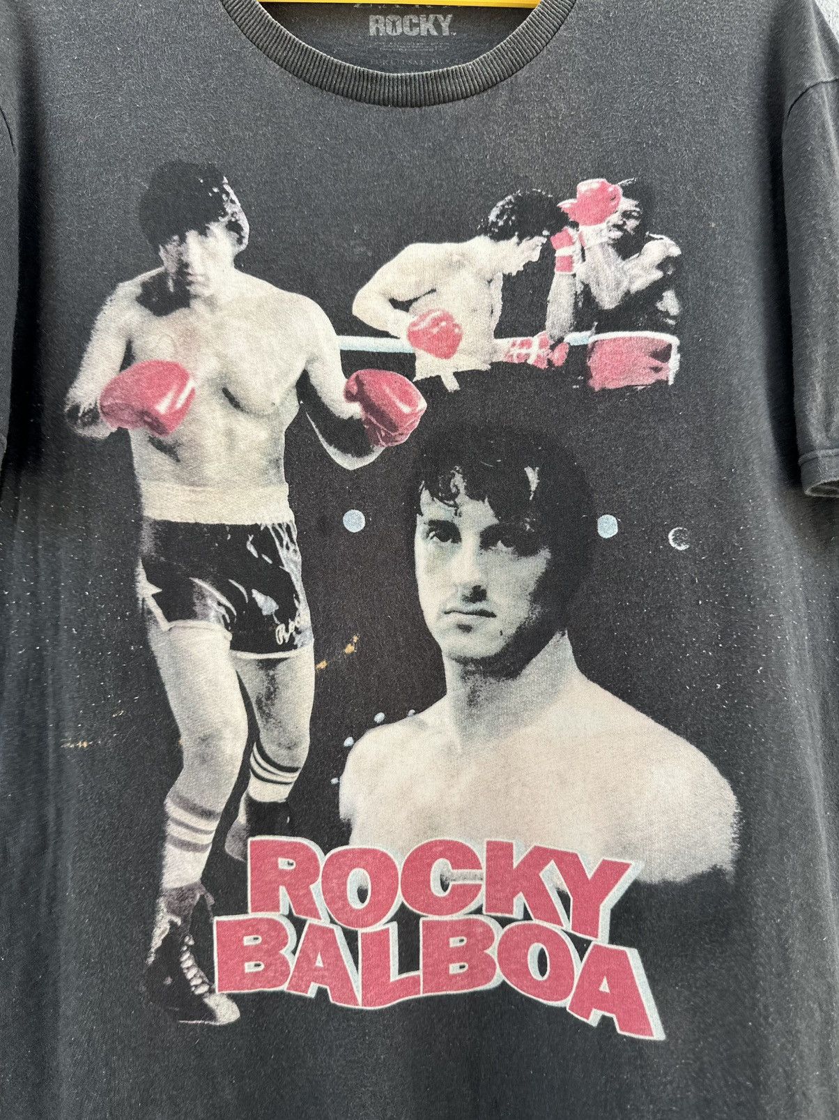 Rap Tees Thrashed Rocky Balboa Film Zara Faded Tee Size US L / EU 52-54 / 3 - 3 Thumbnail