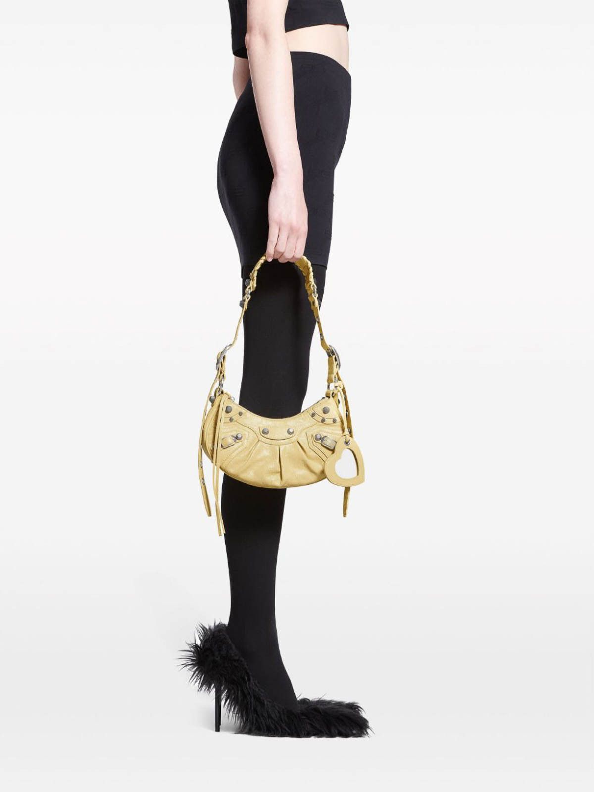 Balenciaga o1mt1gz0824 Size: OS / Le Cagole XS Shoulder Bag in Yellow Size ONE SIZE - 5 Thumbnail