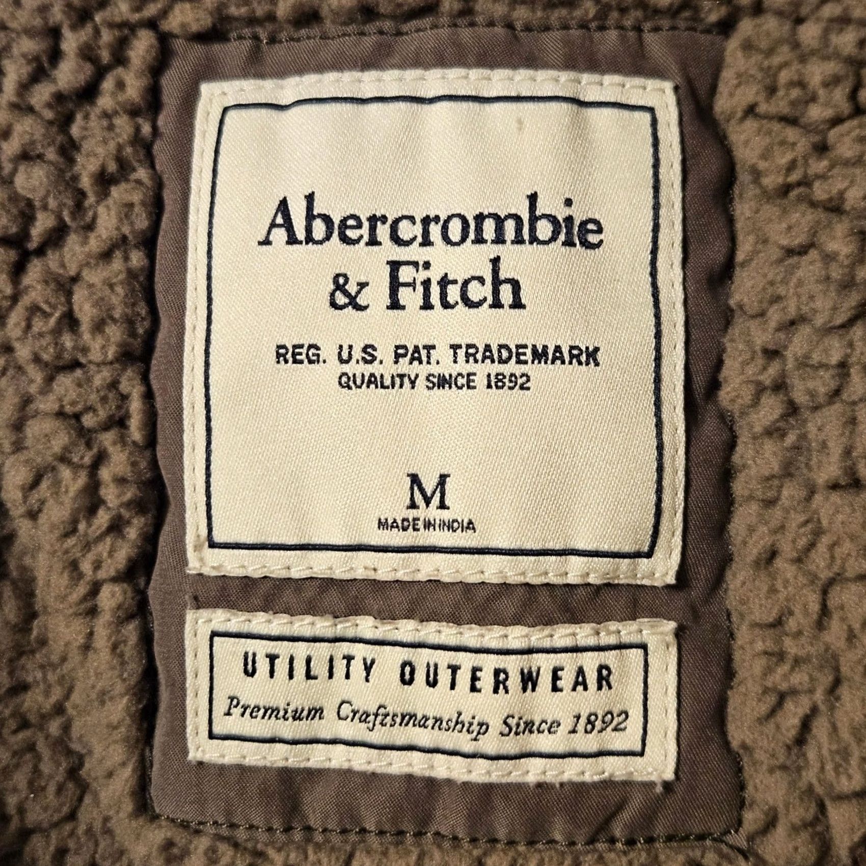 Abercrombie & Fitch Abercrombie & Fitch Parka Jacket Brown Mens Medium Hooded Sherpa Lined Utility Size M / US 6-8 / IT 42-44 - 7 Thumbnail