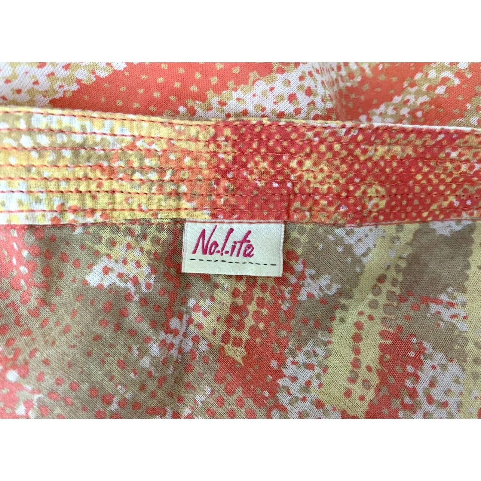 Vintage Nolita NYC Blouse Shirt womens cotton Size 44 Multicoloured Long Sleeve Size M / US 6-8 / IT 42-44 - 4 Thumbnail