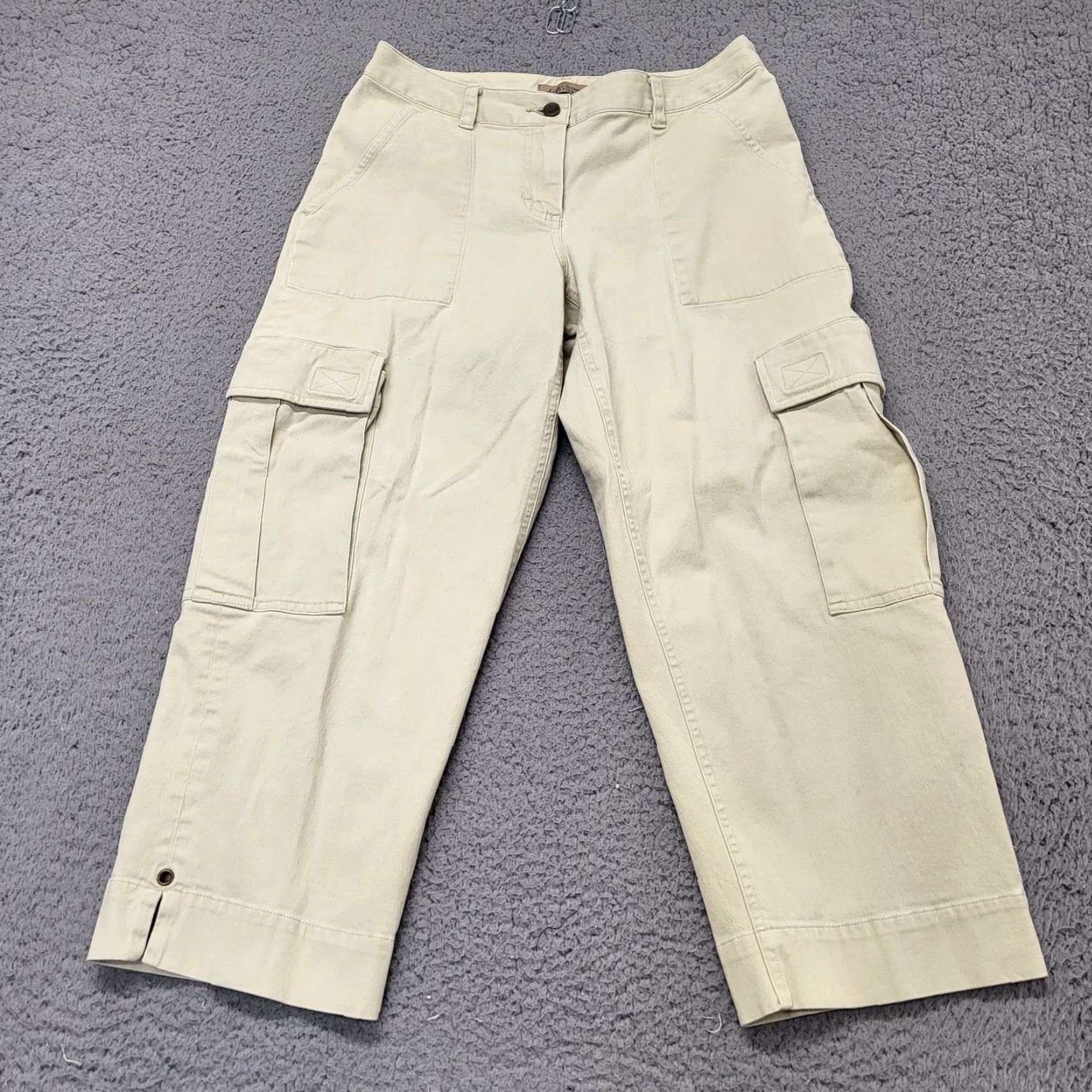 Vintage VINTAGE L O L Cargo Pants Women's 6P Khaki Twill Y2k Retro Utility Cargo Tan Pants Women Slim Straight 90s Bohemian College Summer Spring Fall Size 28" / US 6 / IT 42 - 2 Thumbnail