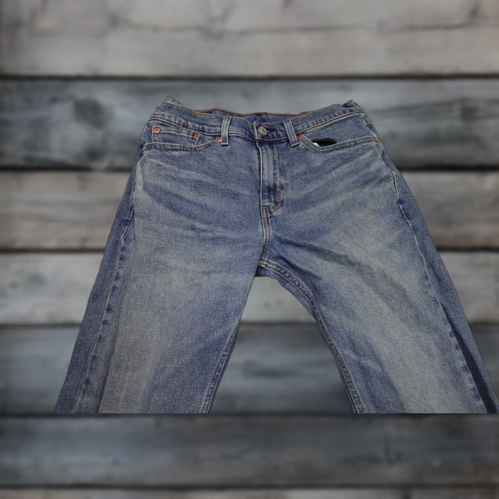 Levi's Levi's 505 Jeans Mens 30x32 Blue Regular Fit Western Cowboy Rancher Light Wash Size US 30 / EU 46 - 1 Thumbnail