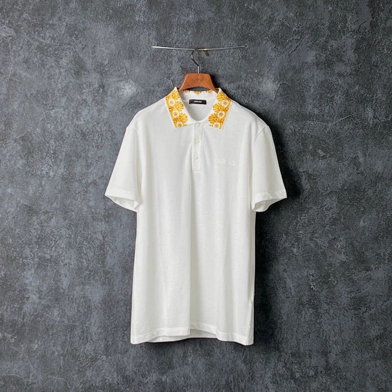 Versace Versace White cotton short-sleeved polo shirt Size US XXL / EU 58 / 5 - 1 Thumbnail