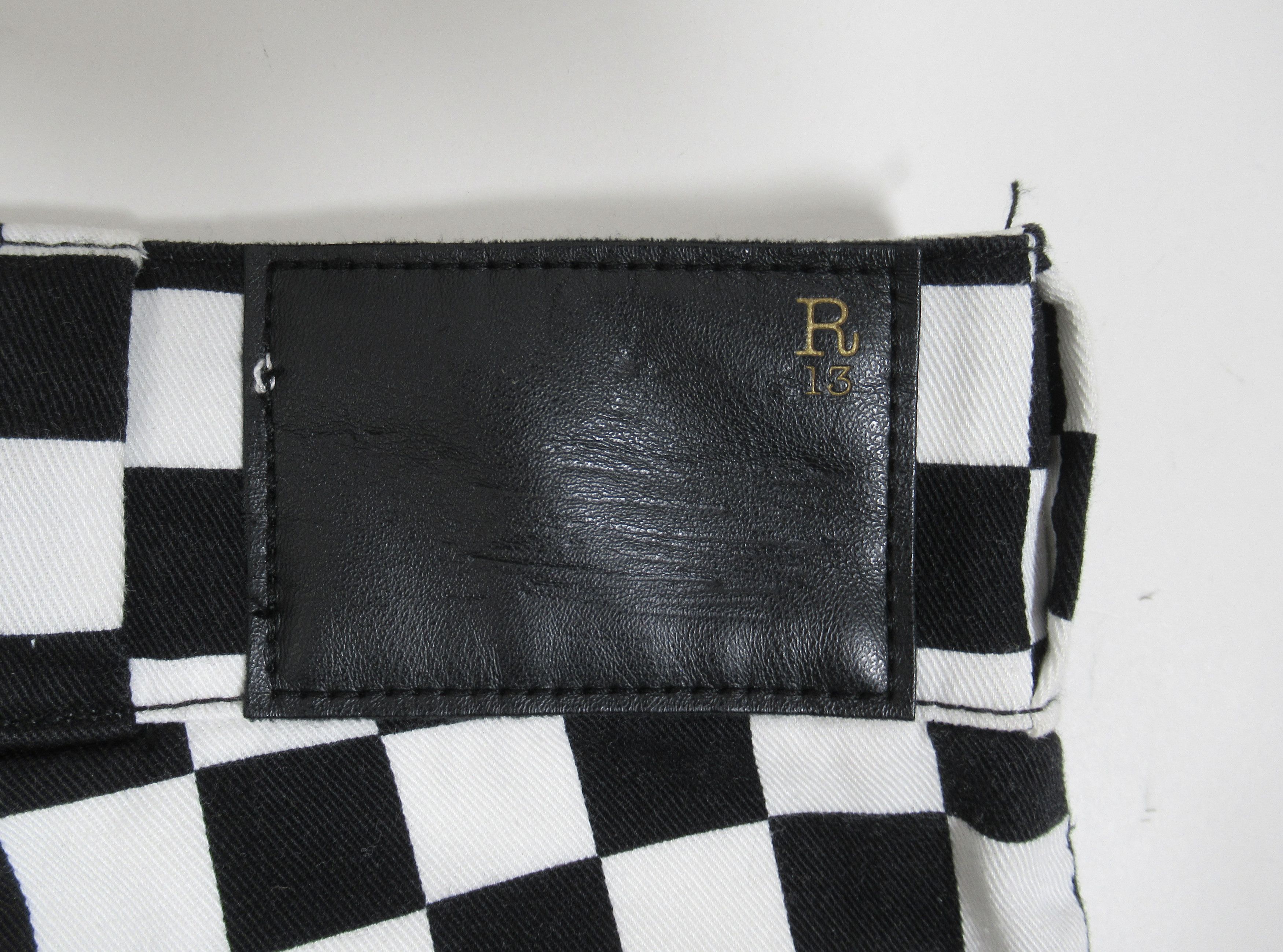 R13 R13 Slouch Pant Black White Checker R13W5008-R115B Size M Size 32" / US 10 / IT 46 - 6 Thumbnail