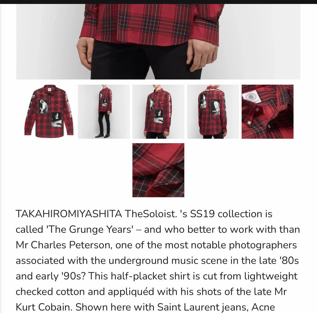 Number (N)ine × Takahiromiyashita The Soloist. Rare TakahiroMiyashita Charles Peterson Patch Photo Size US M / EU 48-50 / 2 - 3 Thumbnail