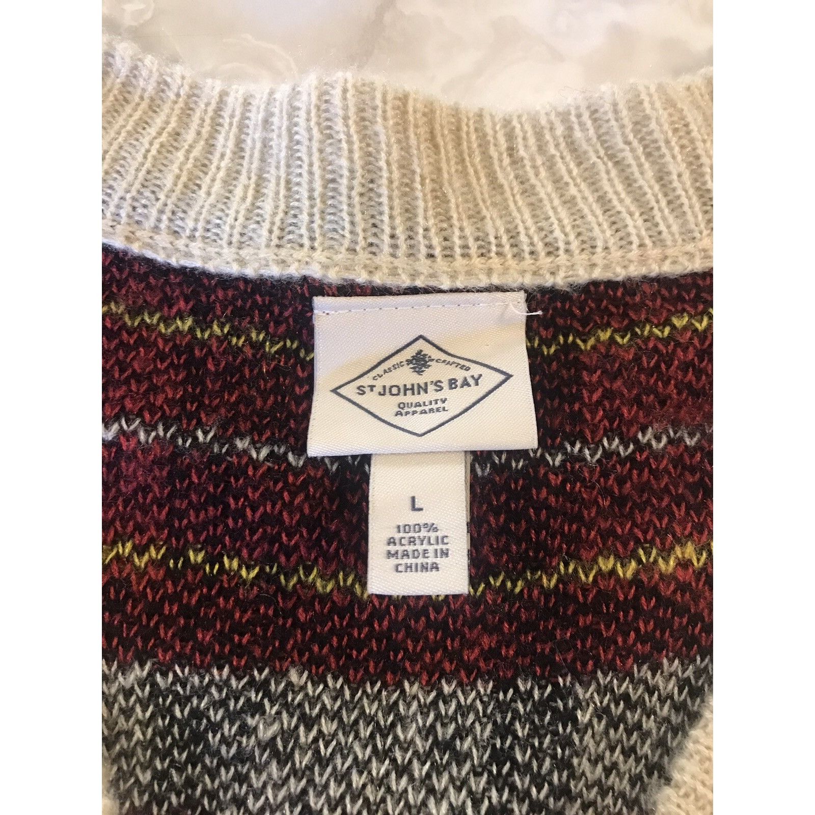 St. Johns Bay Vintage Plaid Fuzzy Sweater St. Johns Bay Large Size US L / EU 52-54 / 3 - 2 Thumbnail