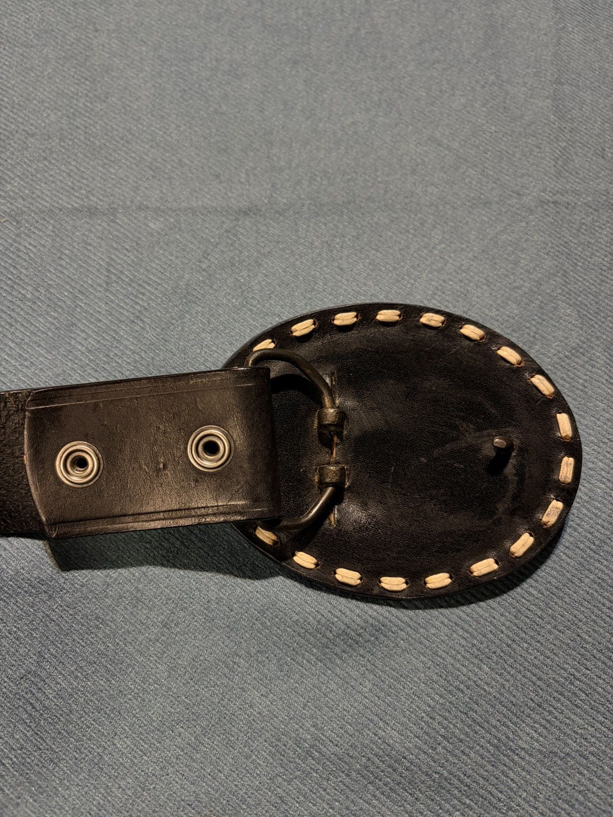 Dsquared2 DSQUARED2 DAN Leather Steel Buckle Classic Western Belts Size 44 - 3 Thumbnail