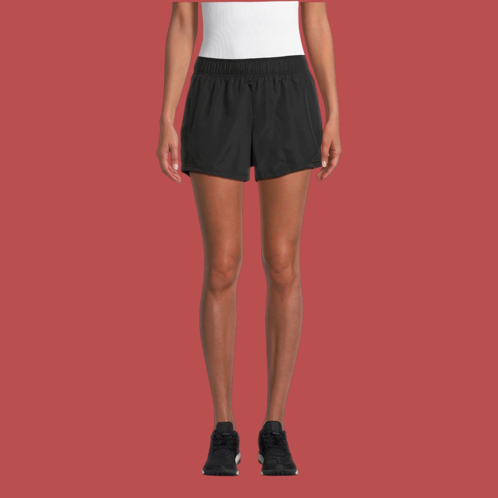 Athletic Works Athletic Works - Women's Running Shorts - Black - Large (12- Size 36" / US 14 / IT 50 - 1 Thumbnail