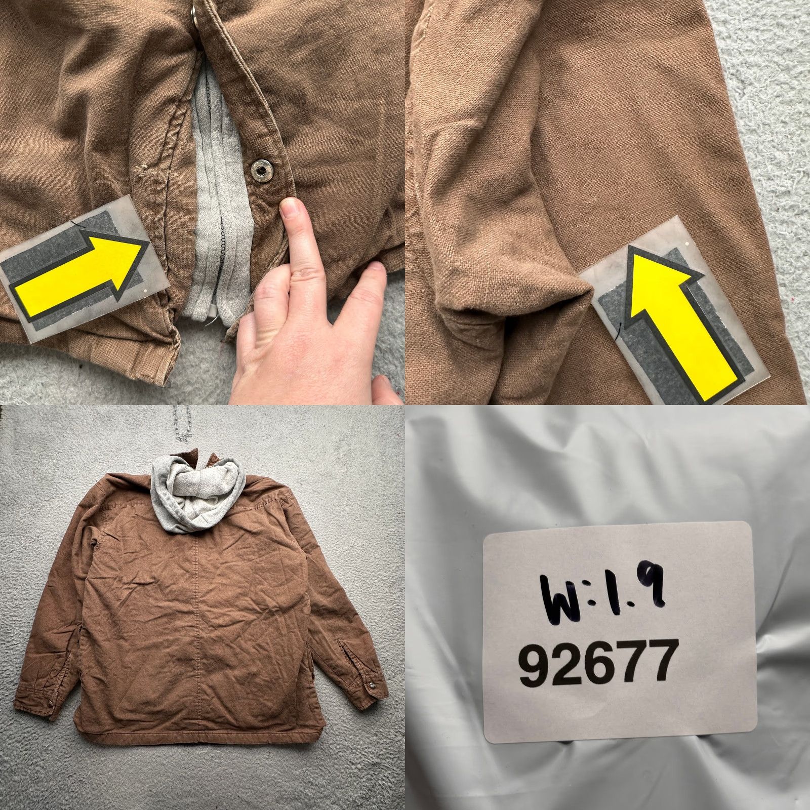 Dickies Dickies Duck Canvas Hooded Work Jacket Mens XL Brown Full Zip Snap Button Lined Size US XL / EU 56 / 4 - 8 Thumbnail