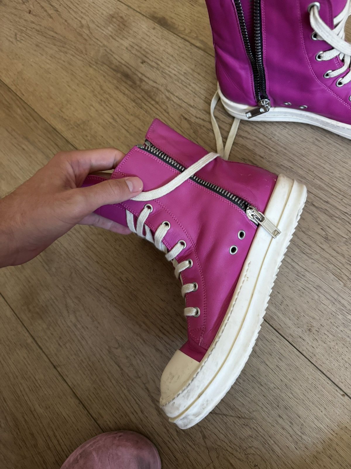Rick Owens Mainline ramones pink 39 Size US 6 / EU 39 - 2 Thumbnail