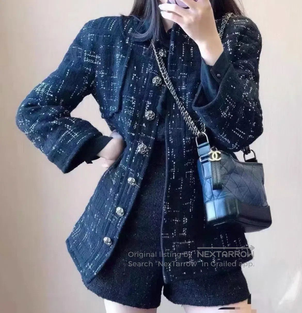 Chanel Chanel Drill-cut black and white meteor pattern; woolen kn Size S / US 4 / IT 40 - 3 Thumbnail