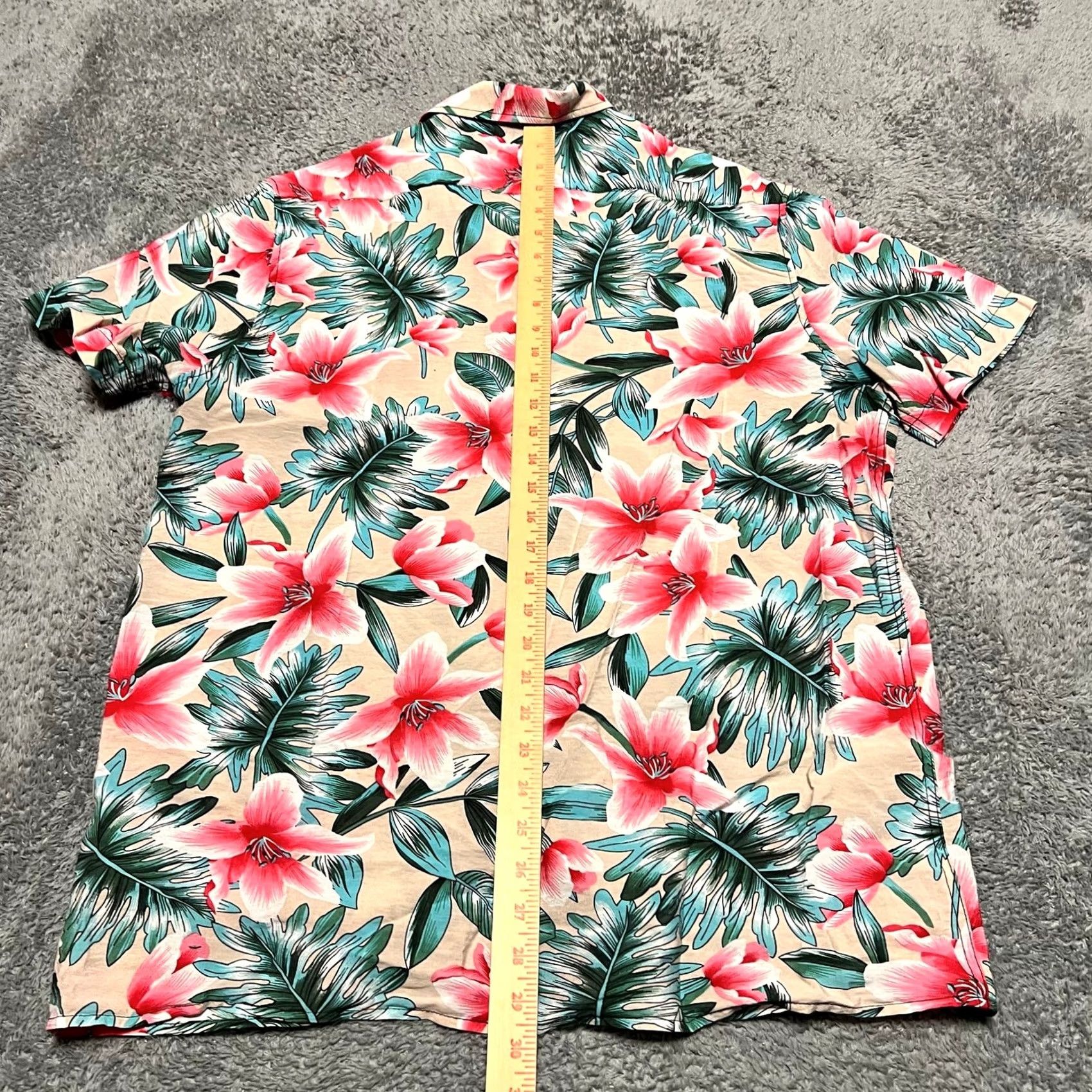 Grayers Grayers Cotton Nylon Floral Button-Up Shirt Mens Large Short Sleeve Tropical Pink L Mens Size US L / EU 52-54 / 3 - 5 Thumbnail