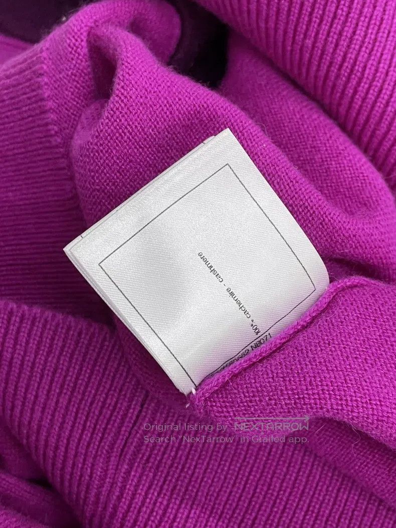 Chanel Chanel Purple colour block double C gold buckle cashmere k Size XXS / US 00 / IT 34 - 7 Thumbnail