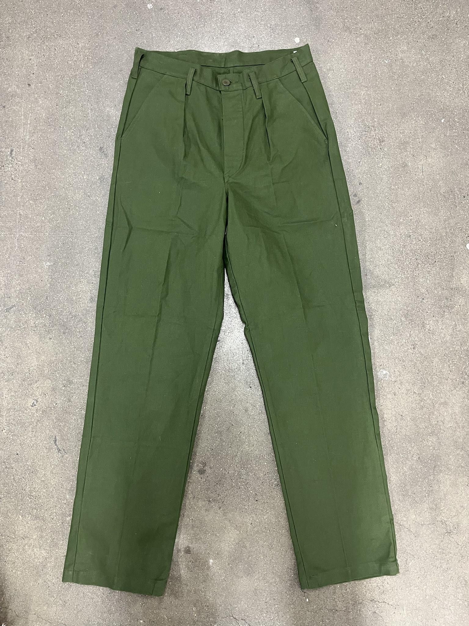 image of 1970's Swedish Military Trousers in Green, Men's (Size 30)