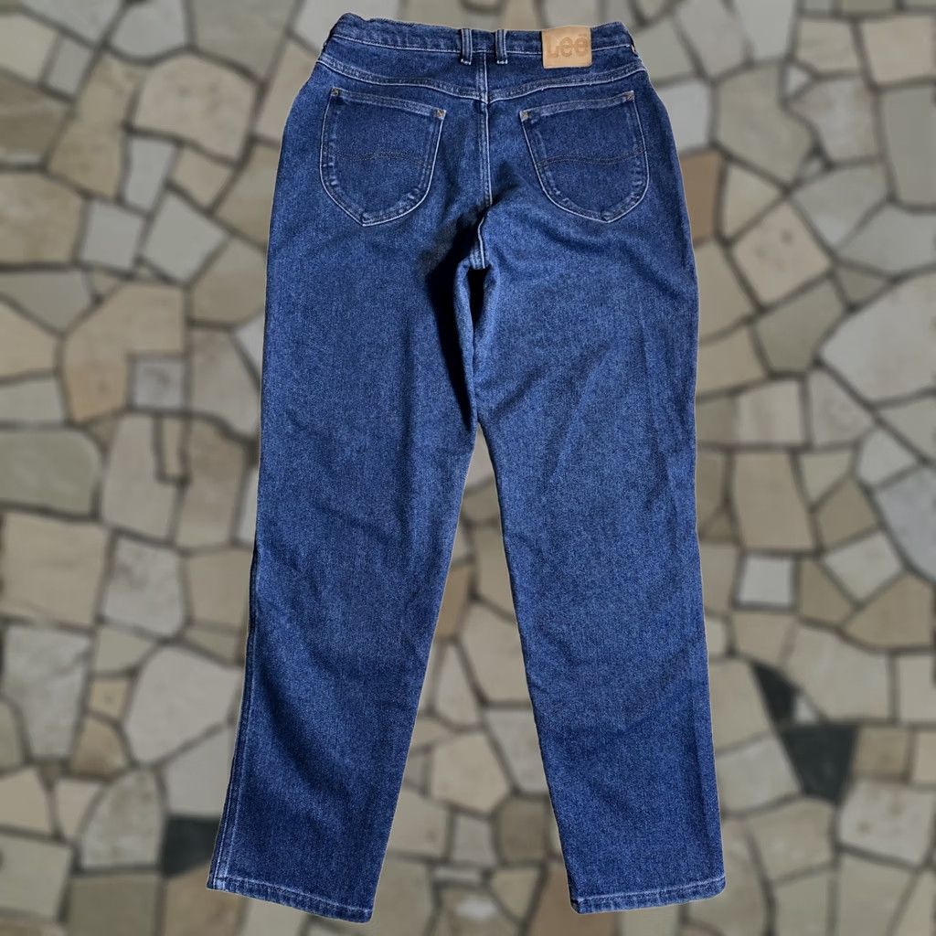 Lee VINTAGE Lee Jeans Taper Womens 14 Regular 30x30.5 Blue Denim Hi Rise 12 Inseam 5-Pocket USA 80s 90s Fans Mens Girls Size 36" / US 14 / IT 50 - 1 Thumbnail