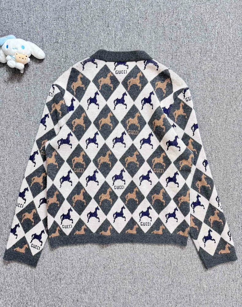 Gucci Gucci Wool Knit Cardigan with Logo-2506 Size US XL / EU 56 / 4 - 2 Thumbnail