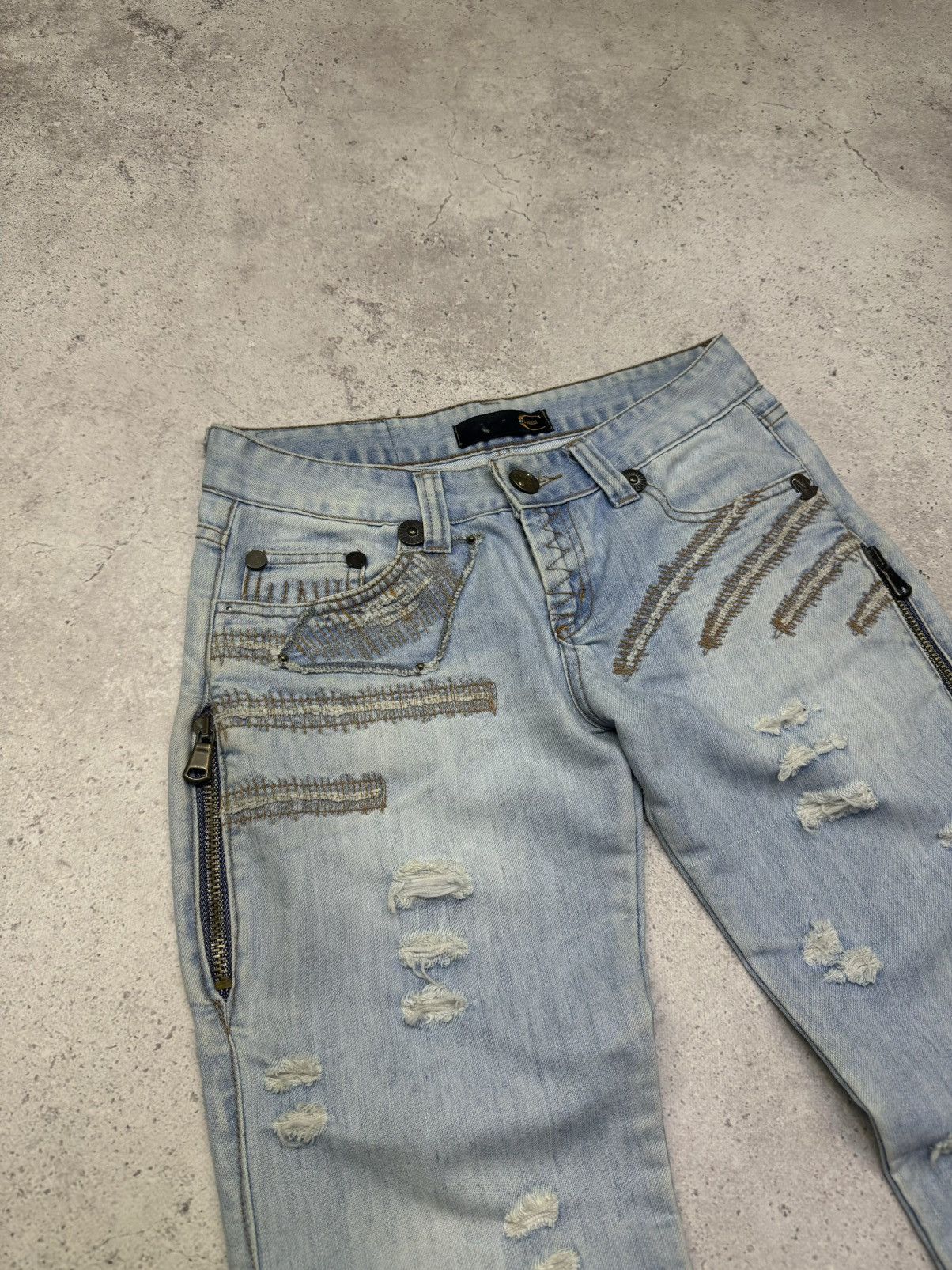Just Cavalli Vintage 00s Distressed Y2K Just Cavalli Jeans Size 29" - 4 Thumbnail