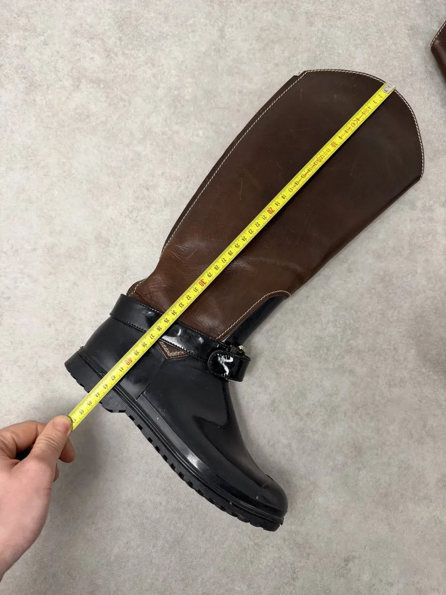 Dolce & Gabbana 2000s Dolce & Gabbana Brown & Black Ankle Leather Boots Size US 7 / IT 37 - 3 Thumbnail