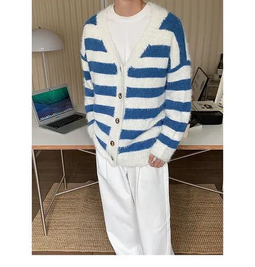 VIBE Striped Cardigan Knit Sweater Size US M / EU 48-50 / 2 - 5 Thumbnail