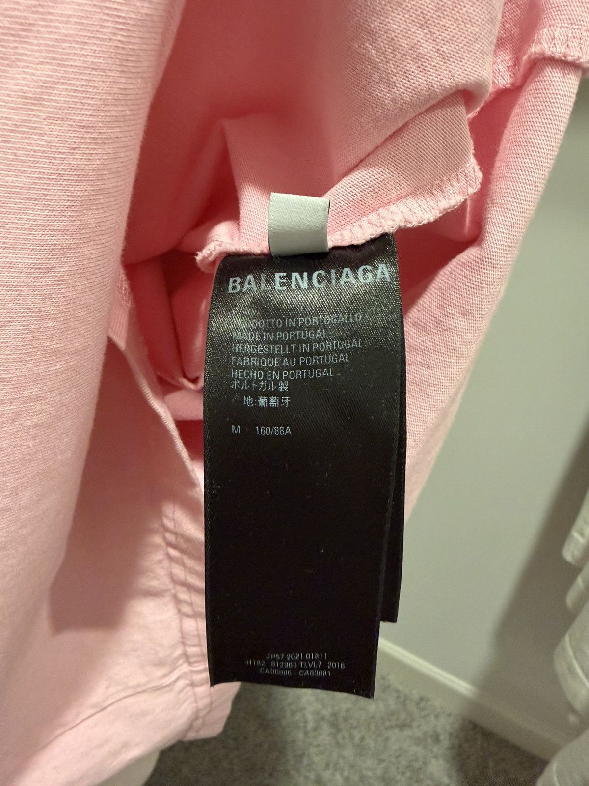 Balenciaga Balenciaga Men’s Pink Logo T-Shirt Size US M / EU 48-50 / 2 - 9 Thumbnail