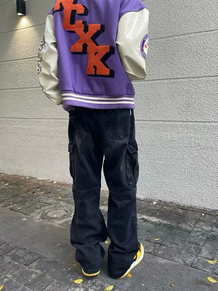 Japanese Brand × Jean Cyber Y2K Streetwear Baggy Wide Leg Jeans Size US 31 - 2 Thumbnail