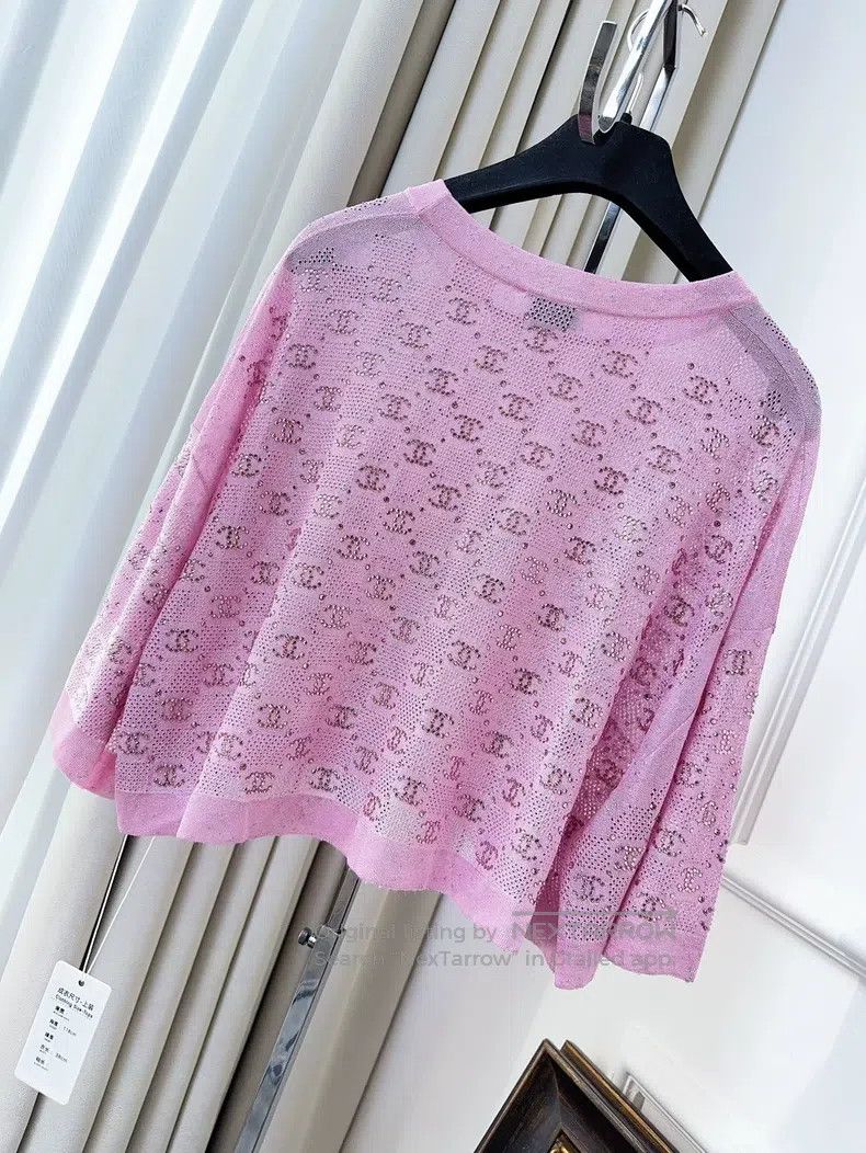 Chanel Chanel 23P Spring and Summer Preview Pink Full Diamond Log Size XS / US 0-2 / IT 36-38 - 2 Thumbnail