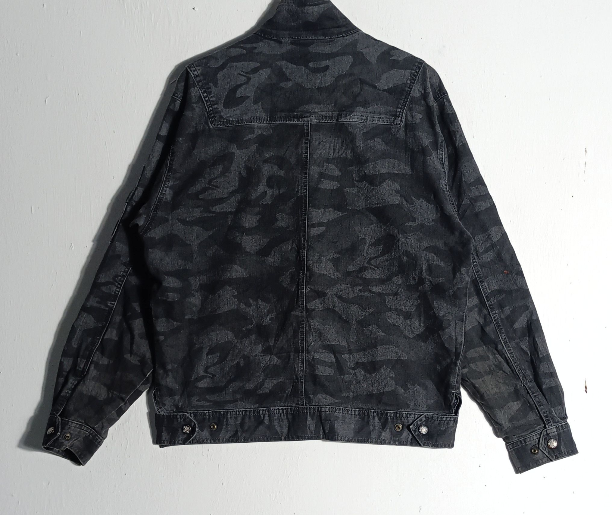 Japanese Brand Jawin Camouflage Denim Tactical Pocket Jacket Size US L / EU 52-54 / 3 - 2 Thumbnail