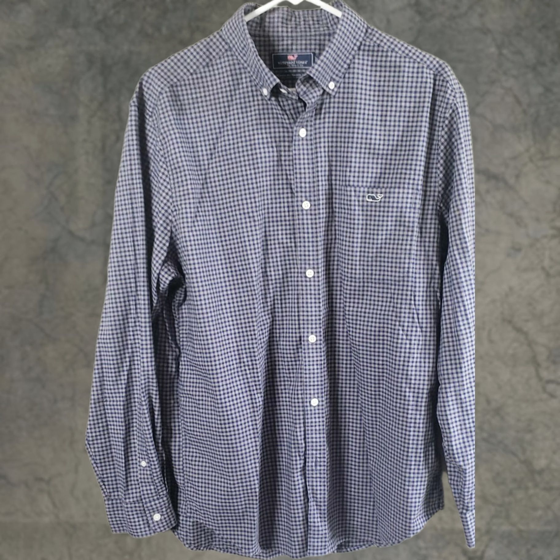 Vineyard Vines Vineyard Vines Men's Large Classic Fit Tucker Shirt Blue Gray Checks Long Sleeve Button Down Size US L / EU 52-54 / 3 - 1 Thumbnail