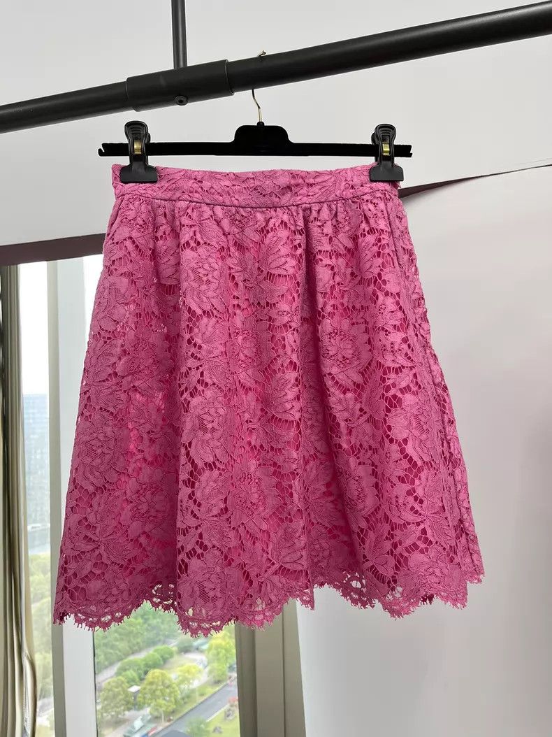 Valentino Valentino Pink knitted patchwork lace set Size S / US 4 / IT 40 - 5 Thumbnail