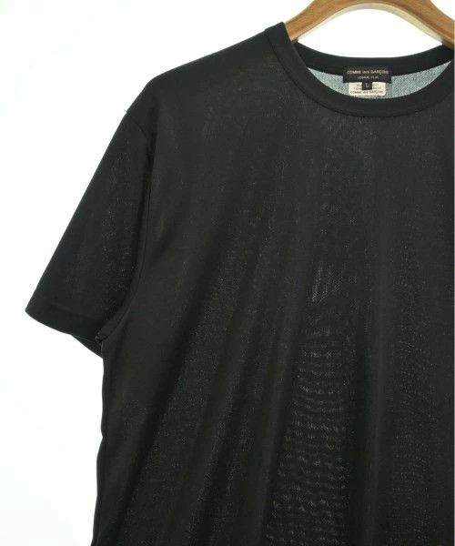 Comme des Garcons Homme Plus T-Shirts Uneven Hem Plain Short Sleeve Cotton Black Size US L / EU 52-54 / 3 - 3 Thumbnail