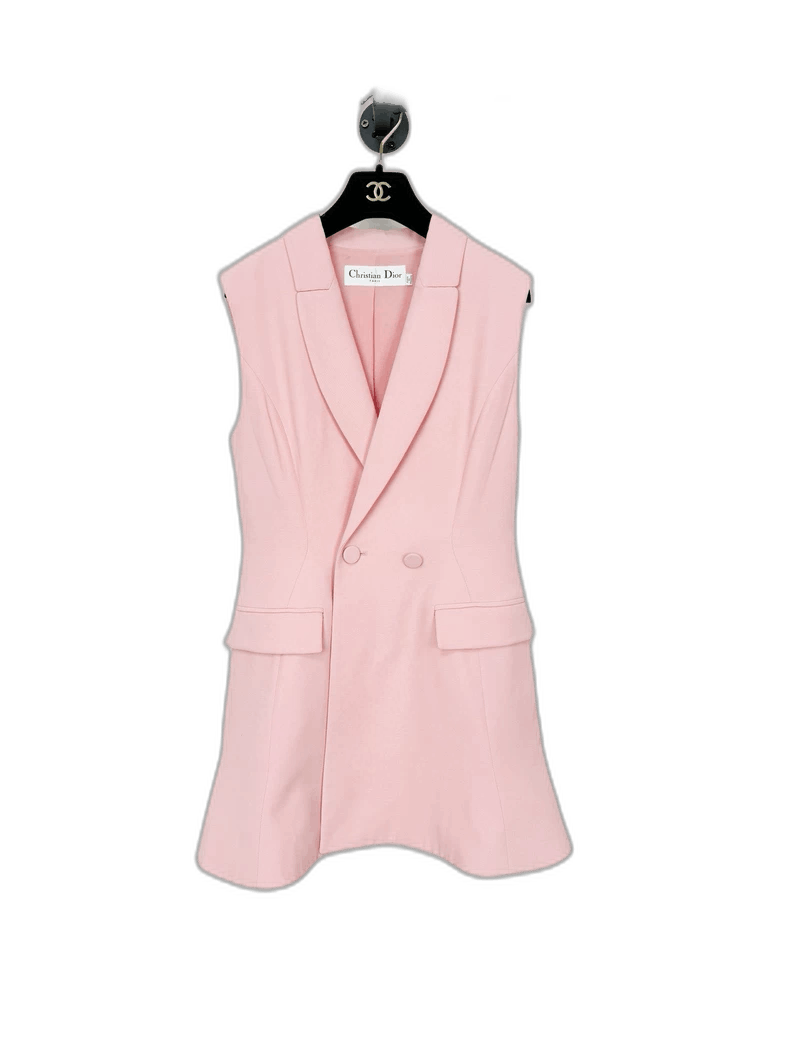 Dior Wool Silk Sleeveless Dress Vest