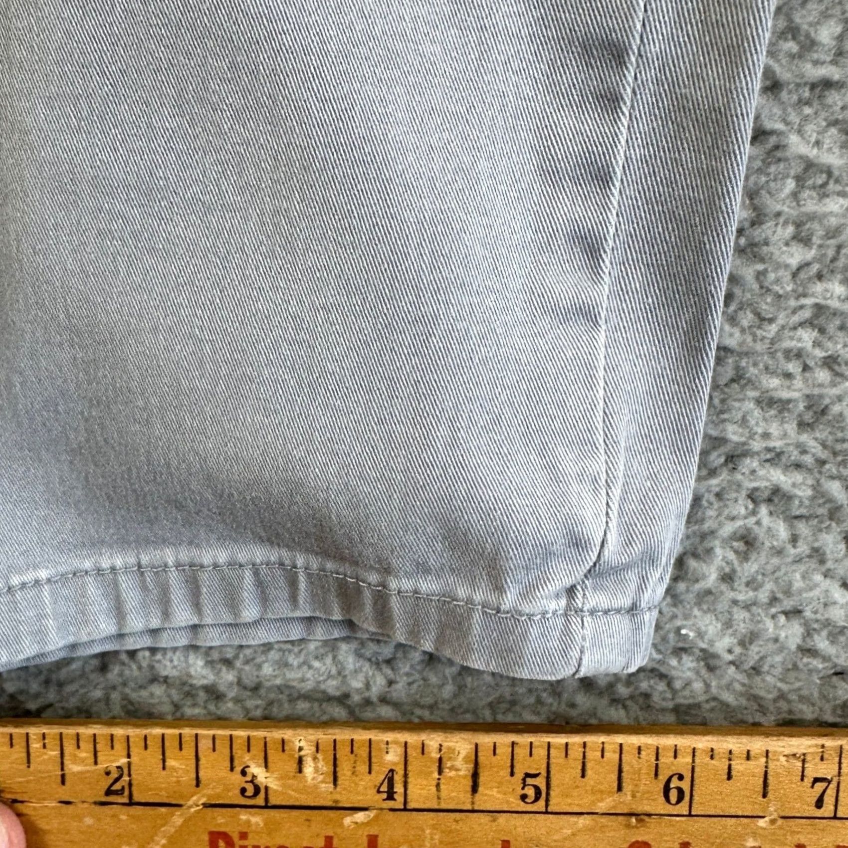 Denime J. Hilburn Jeans Slim Straight 5-Pocket Denim Mens 32x30 Light Gray EUC Stretch Cotton Spandex Slim Size US 32 / EU 48 - 7 Thumbnail