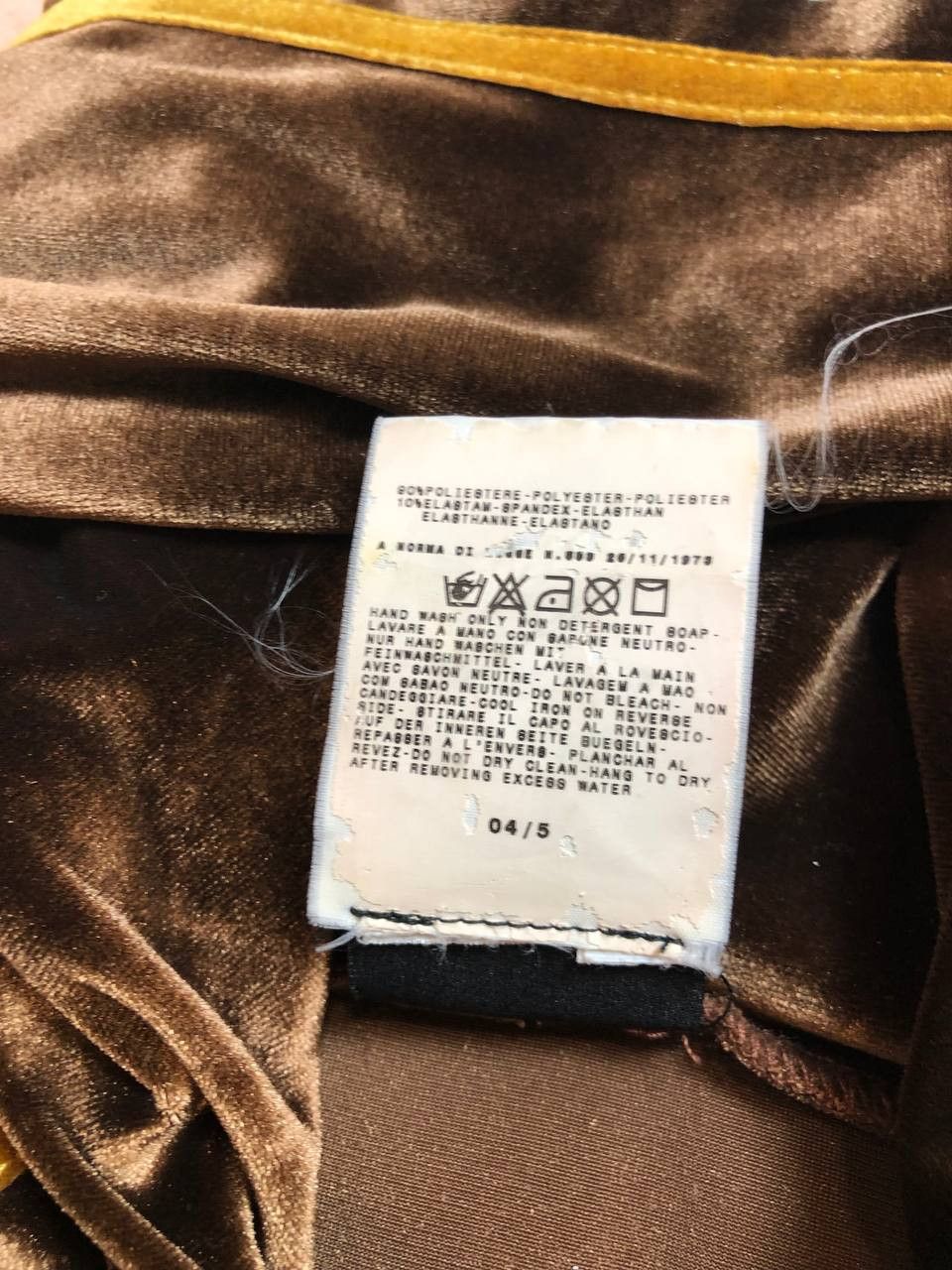 Dolce & Gabbana Dolce & Gabbana Brown Velour Rhinestone Logo Hoodie Size M / US 6-8 / IT 42-44 - 4 Thumbnail