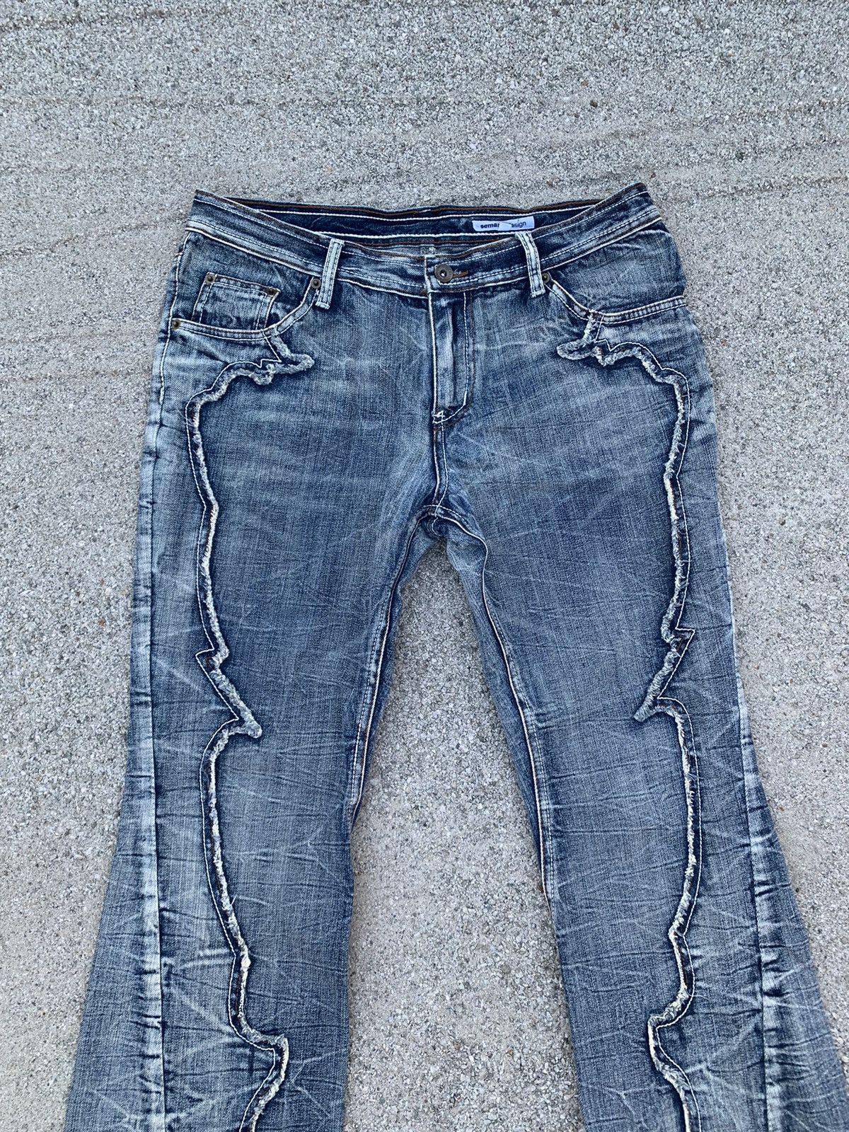 semanticdesign 💥Flared💥Semantic Design Nice Design Jeans Pants Size US 33 - 3 Thumbnail