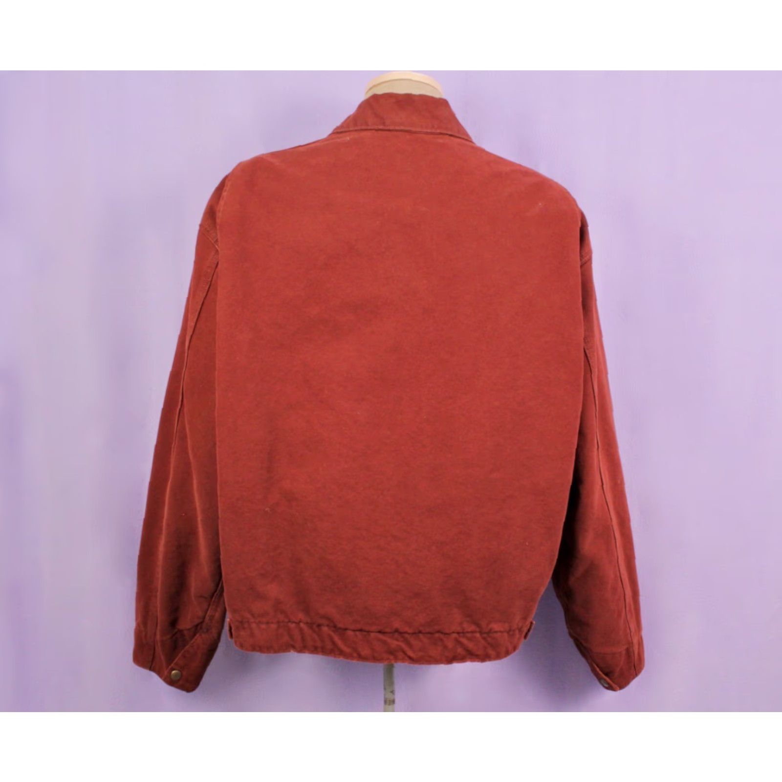 Carhartt VINTAGE Carhartt Jacket 90s Detroit Dark Red Canvas Chore XXL Mens D146 CLY Size US XXL / EU 58 / 5 - 2 Thumbnail