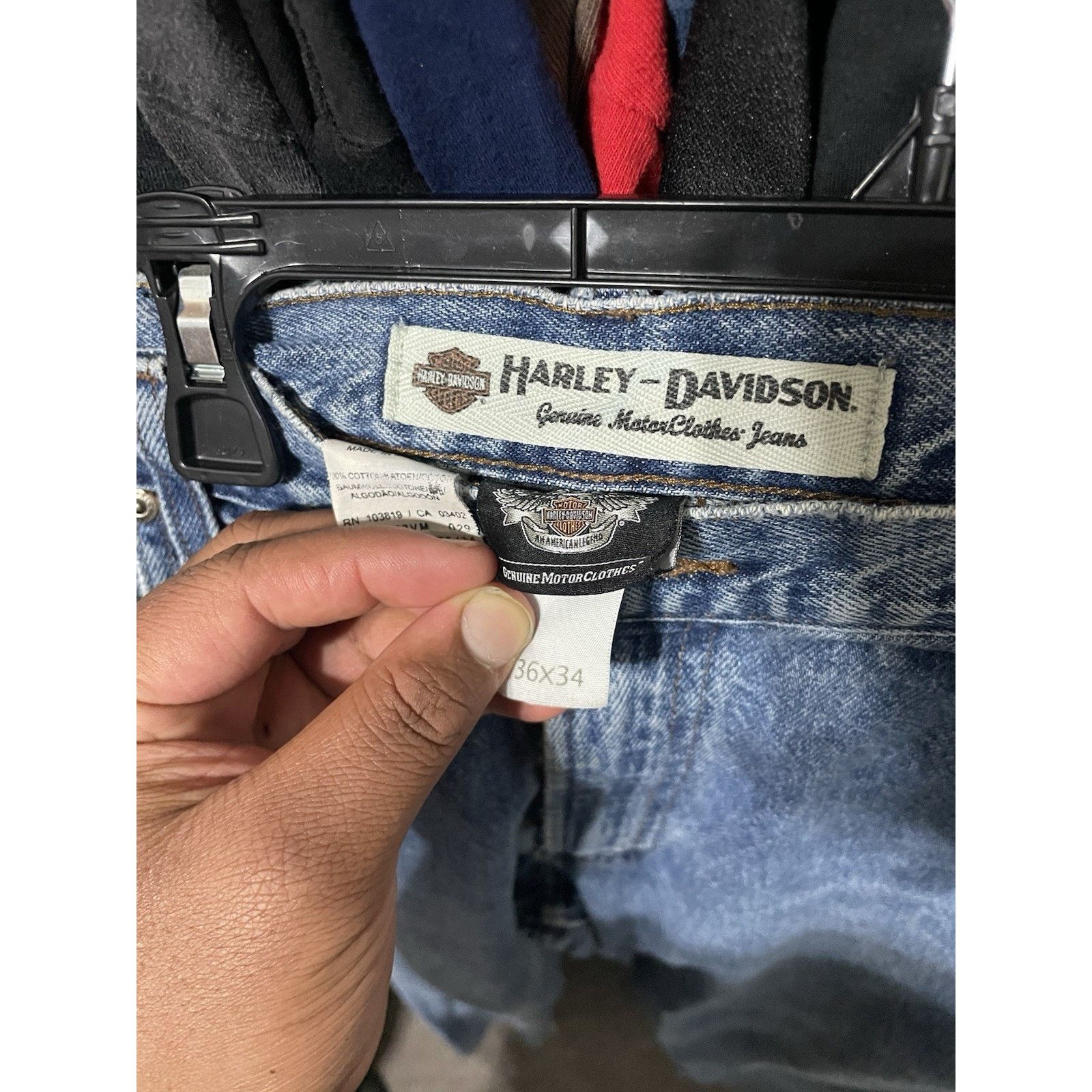 Harley Davidson Size 36x34- Harley Davidson Men's Modern Straight Leg Jeans Size US 36 / EU 52 - 3 Thumbnail