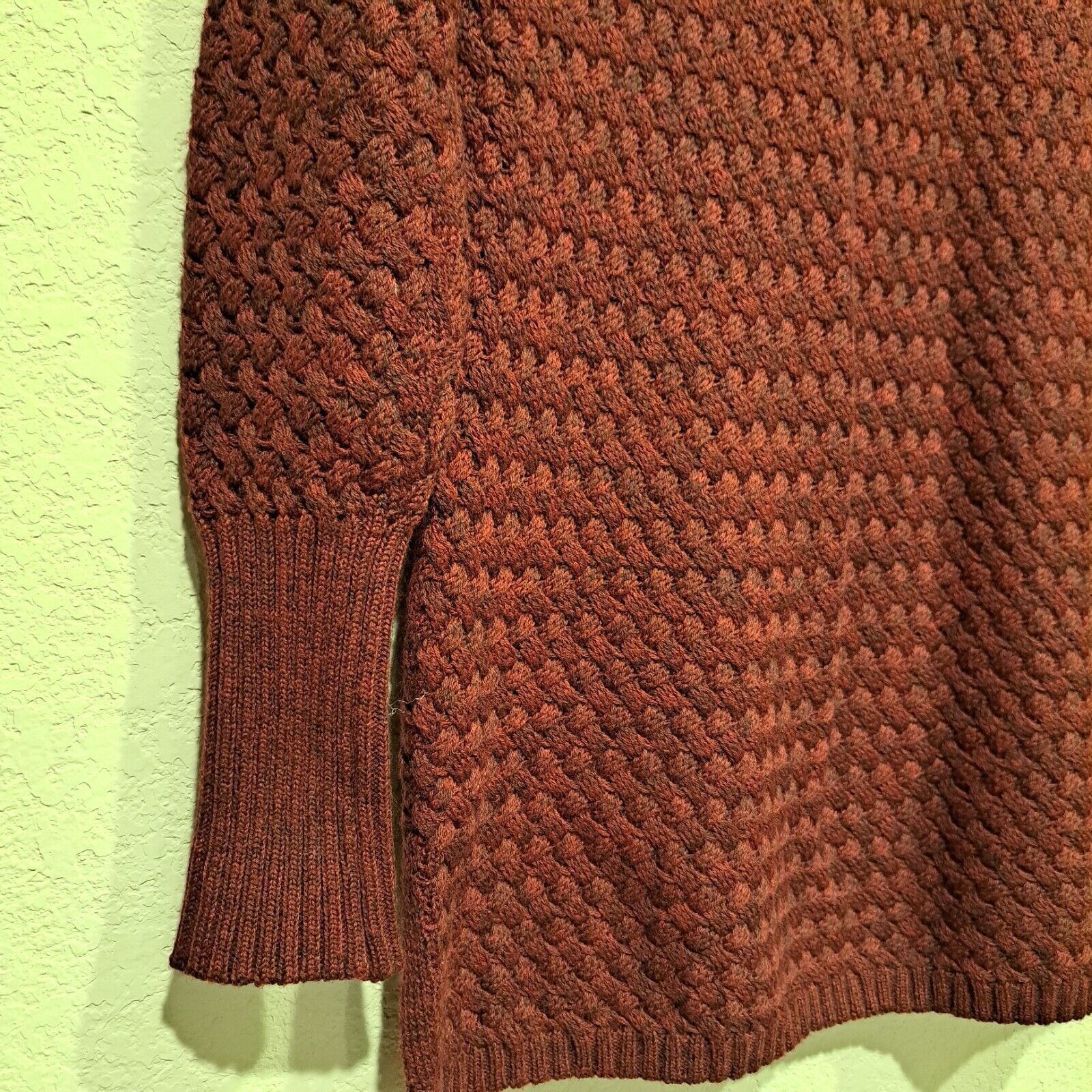 Athleta Athleta Chianti Cypress Basketweave Wool Sweater Burgundy S Size S / US 4 / IT 40 - 7 Thumbnail