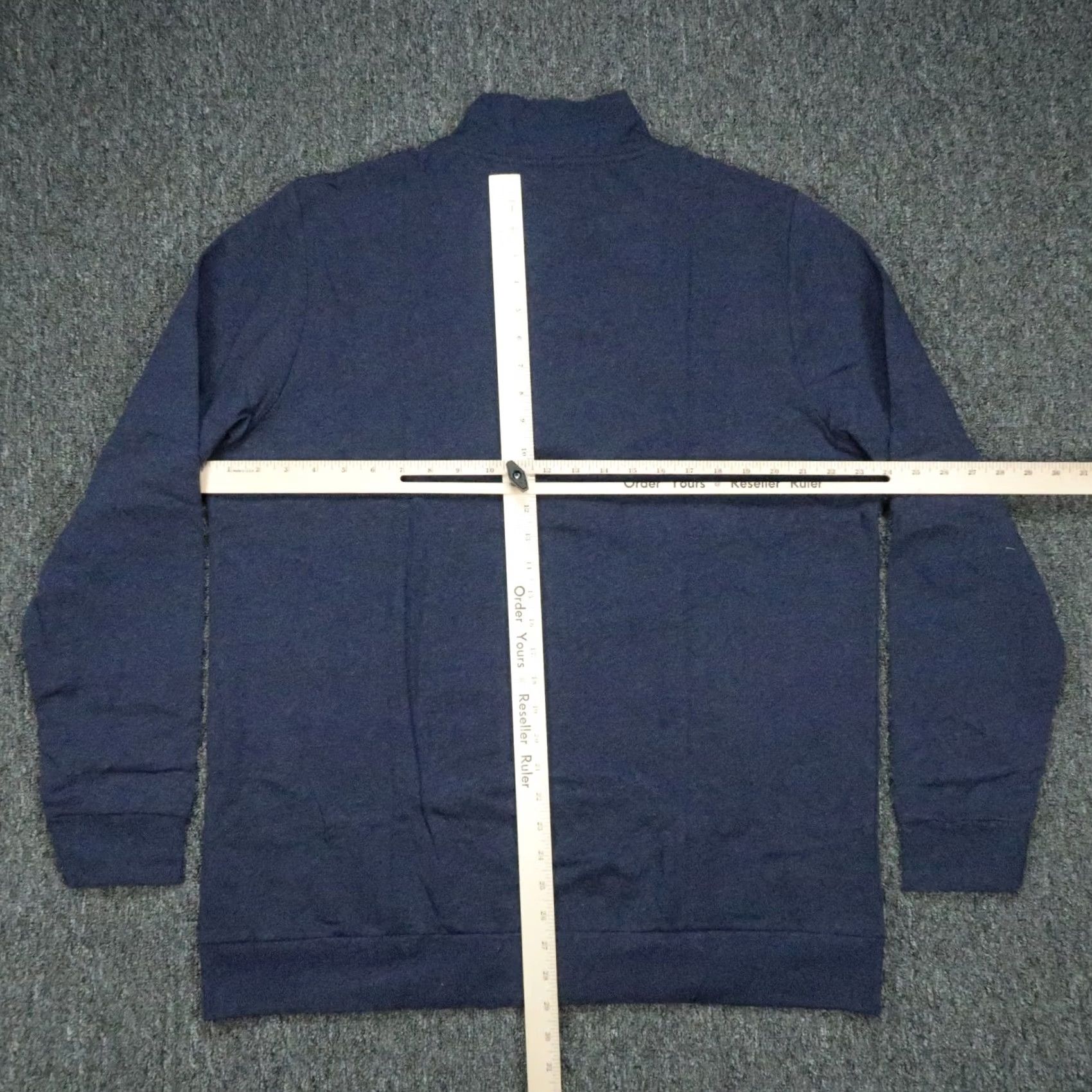 Vintage Criquet Mens XL Blue Quarter Zip Cotton Mock Neck Sweater Size US XL / EU 56 / 4 - 5 Thumbnail