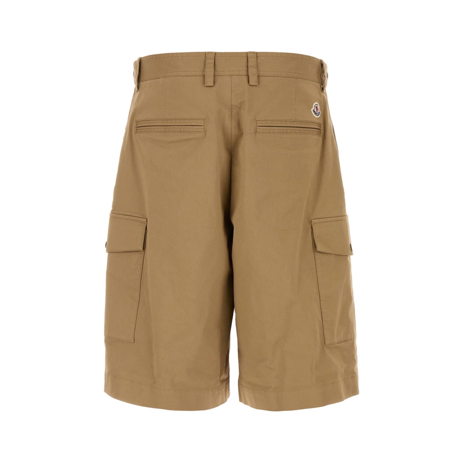 MONCLER Cappuccino Stretch Cotton Bermuda Shorts