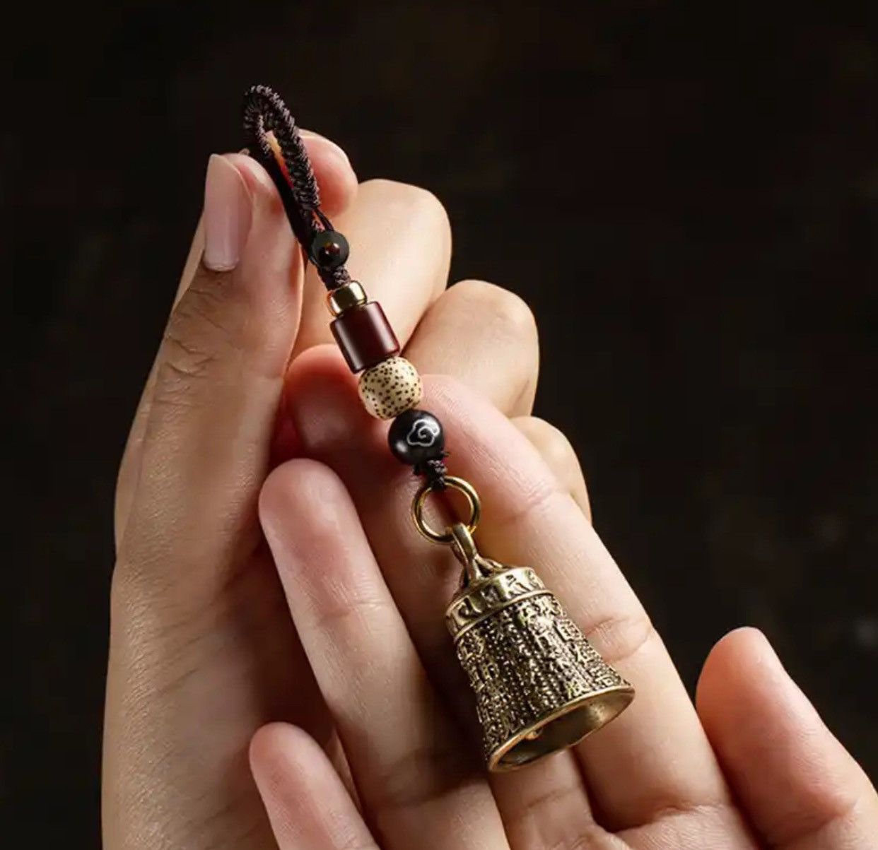Vintage Vintage Brass Tibetan Bell Keychains Size ONE SIZE - 3 Thumbnail
