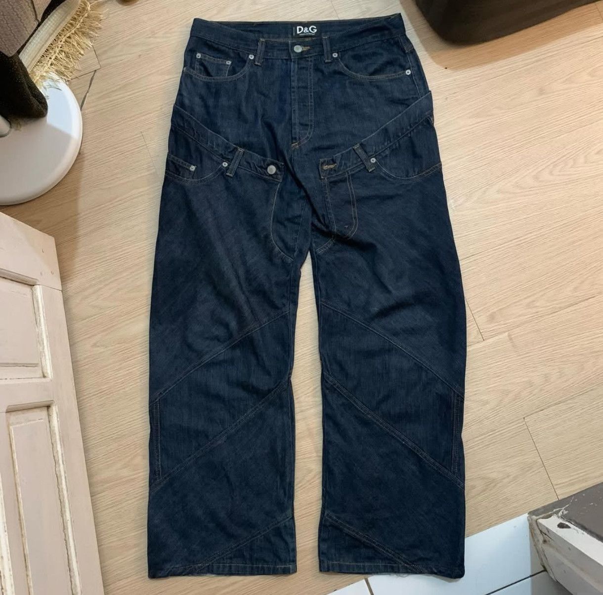 Dolce & Gabbana 00s Dolce & Gabbana Double Waist Baggy Jeans Size US 32 / EU 48 - 1 Thumbnail