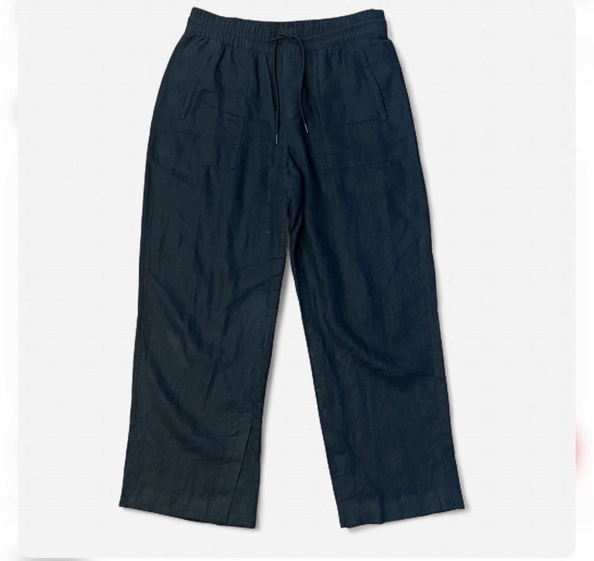 Athleta Athleta Black Retreat Linen Wide Leg Pants - Medium Size 30" / US 8 / IT 44 - 1 Thumbnail