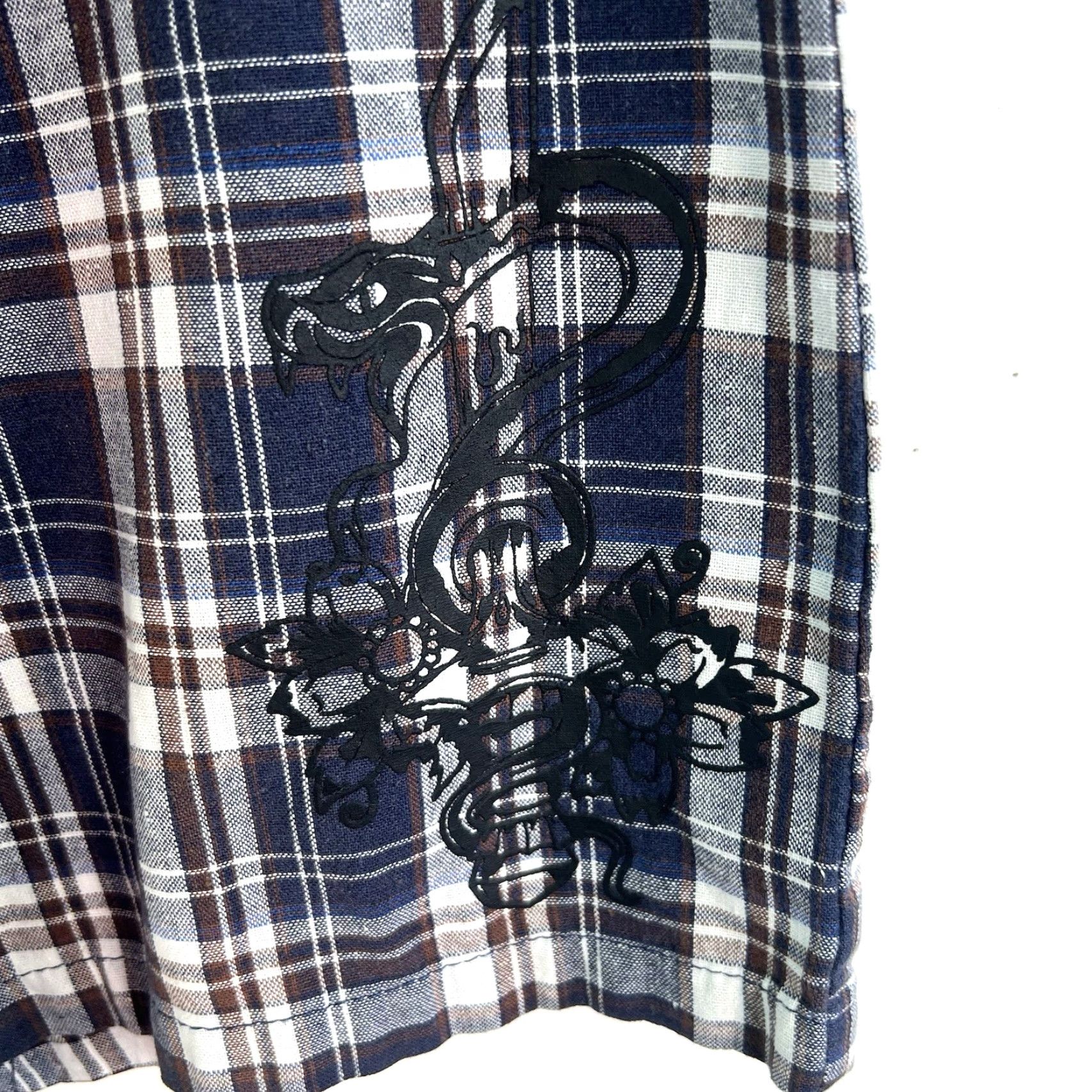 Vintage VINTAGE Vertigo Men's Board Shorts 34 Blue Plaid Skate Hip-Hop Bermuda Summer Casual Size US 34 / EU 50 - 2 Thumbnail