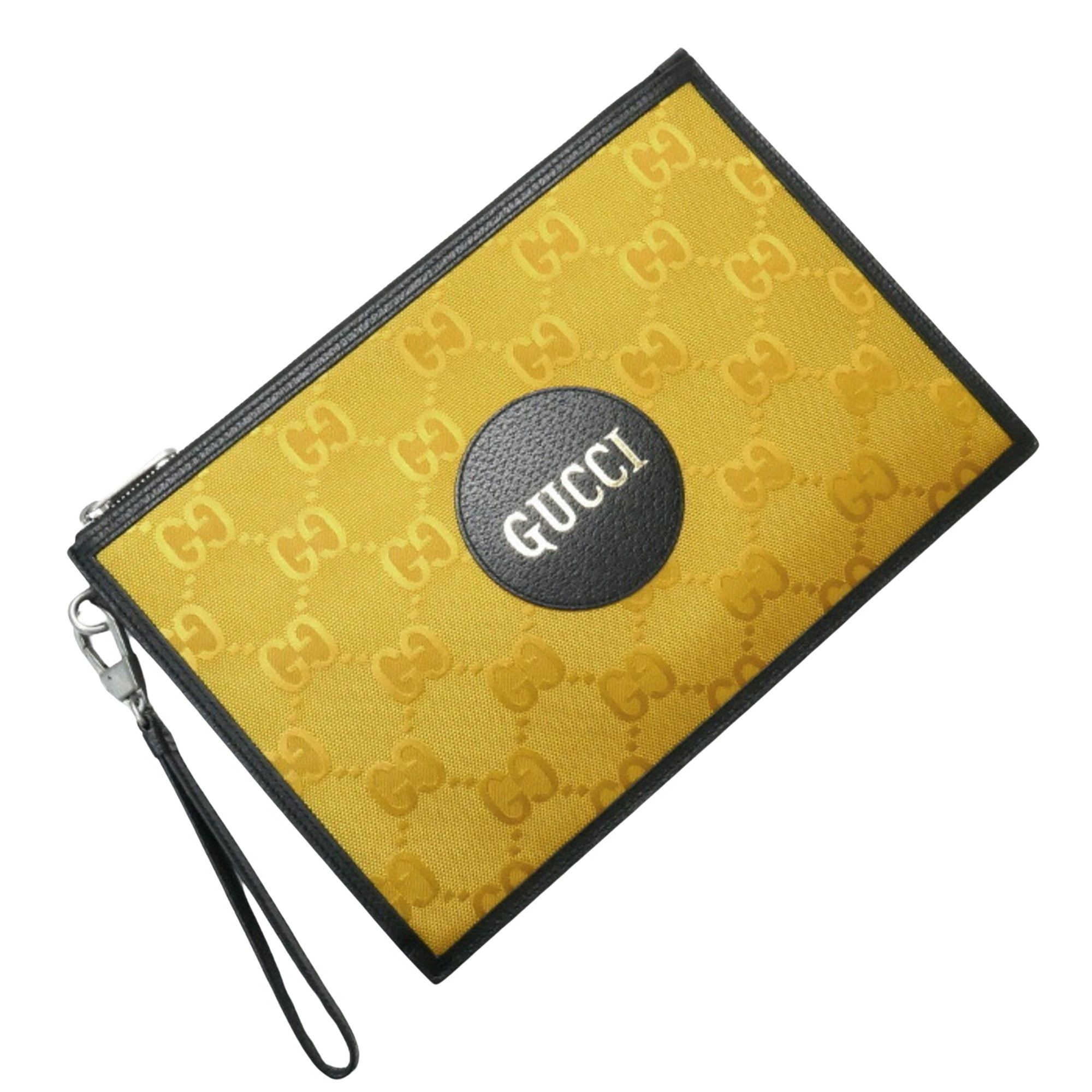 image of Gucci GG Nylon Clutch in Yellow, Women's