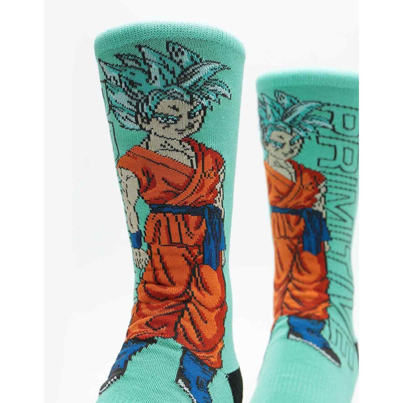 Primitive Primitive X Dragon Ball Super Z Goku Teal Crew Socks Size ONE SIZE - 4 Thumbnail