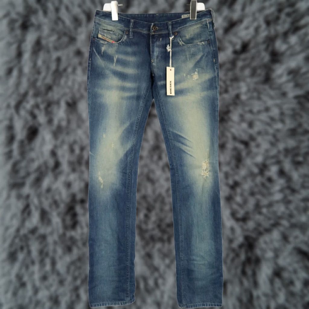 Diesel DIESEL Lowky Regular Straight Low Waist Jeans Women's W28/L34 Blue Faded 081K6 Size 28" / US 6 / IT 42 - 1 Thumbnail