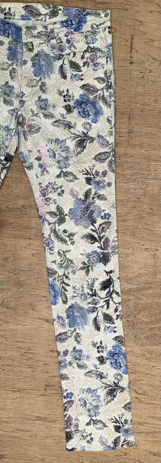 Japanese Brand × Vintage Piccadilly Paris Flowers Full Printed Skinny Streching Pants Size 28" / US 6 / IT 42 - 11 Thumbnail