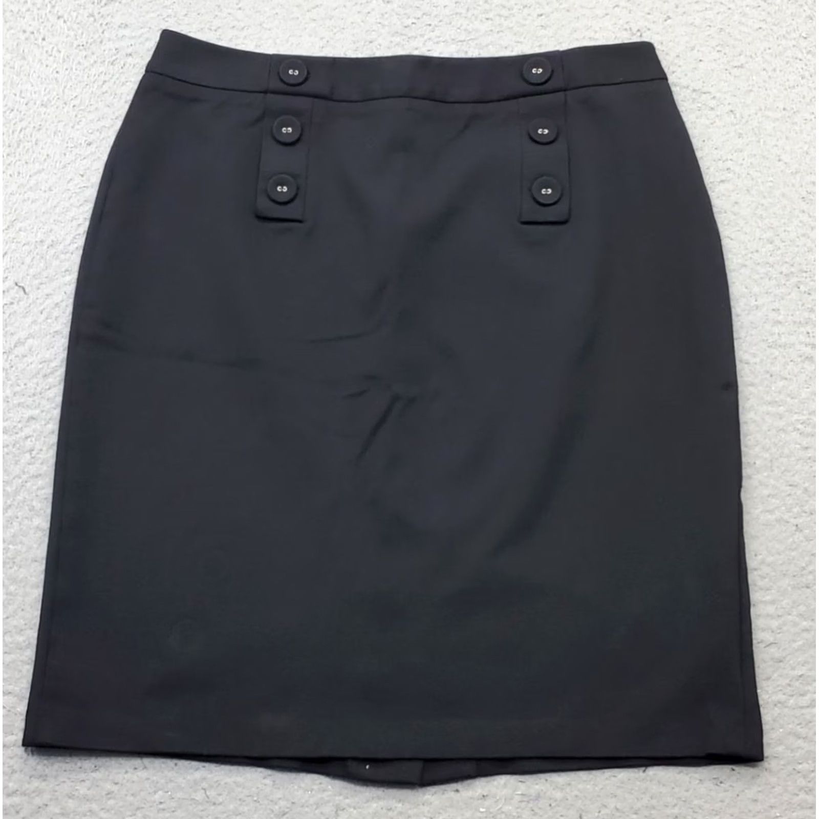 Talbots Talbots Womens Pencil Skirt 10 Black Rayon Stretch Slim Fit Back Zip Casual, Travel Size 10 Womens Black Pencil Skirt Size 32" / US 10 / IT 46 - 2 Thumbnail