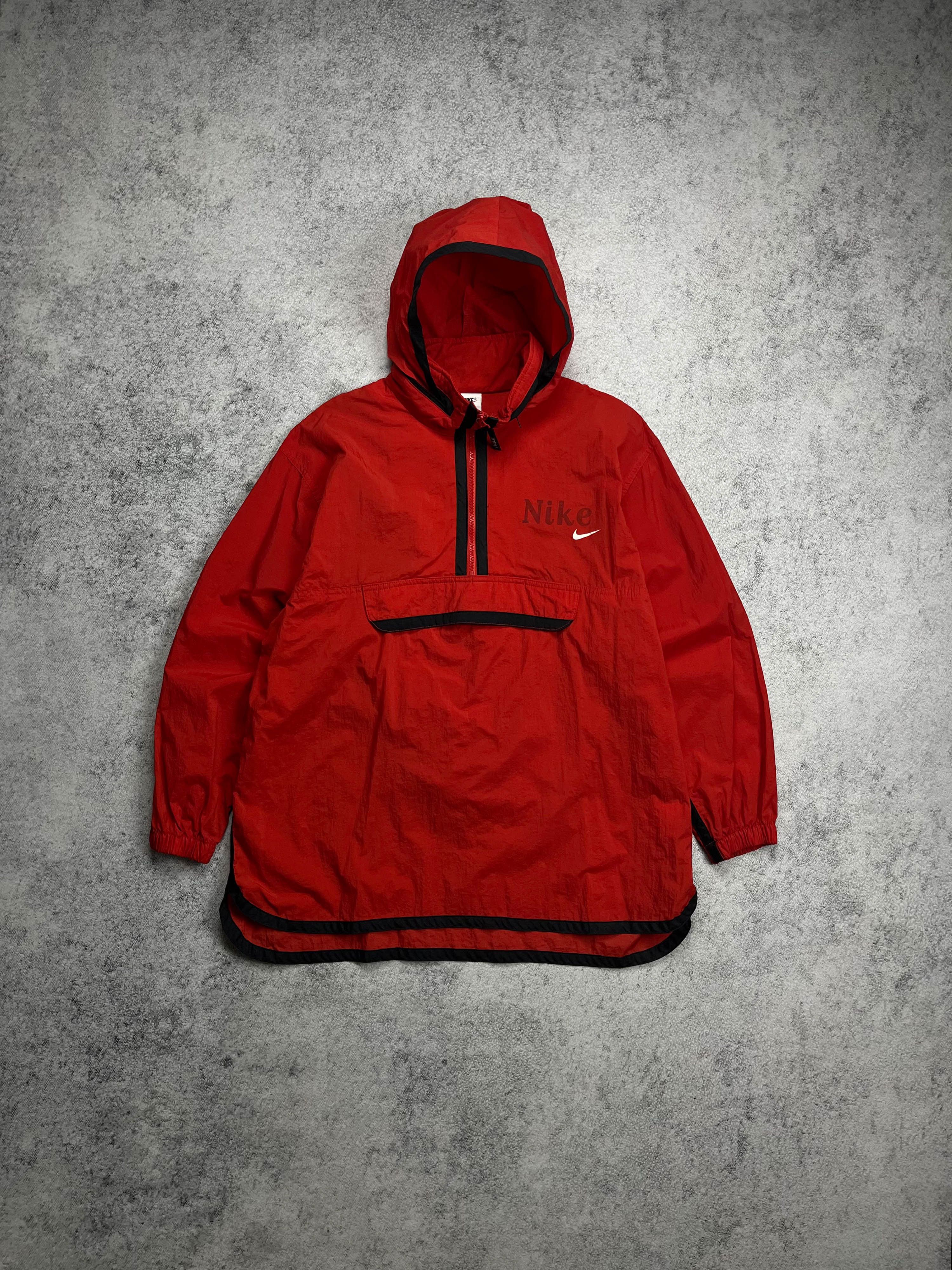 image of Vintage 90’S Nike Red Anorak Jacket, Men's (Size Small)