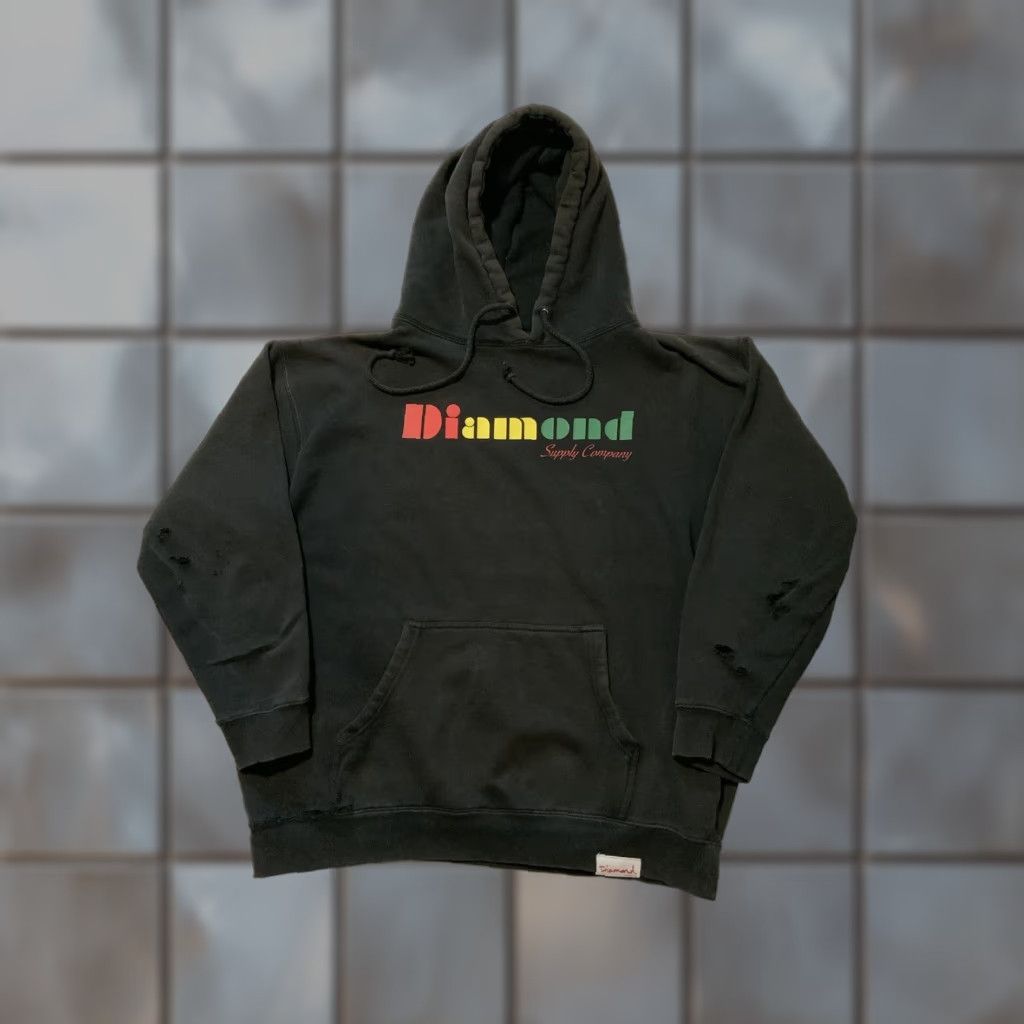 Vintage Diamond Supply Company Hoodie Holding Diamond Jewel Black Fleece Skateboard Sz.L Mens Midi? Size US L / EU 52-54 / 3 - 1 Thumbnail